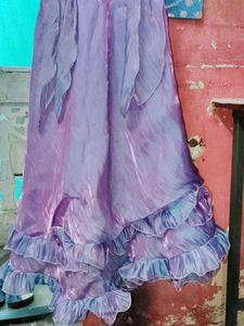 Lavender Colour Princess Gown For Women