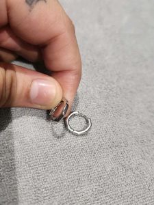 Silver Geometric Hoop Earrings