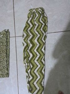 Green Printed Kurta Set