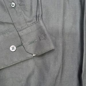 Louis PHILLIPPE Black Mandarine Collar Party Shir