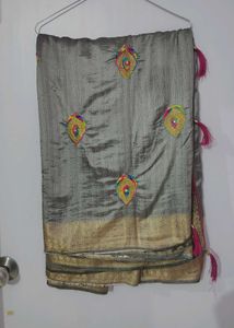 Elegant Grey Saree