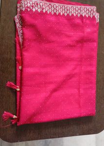 Elegant hot pink Net Saree🥰🩷