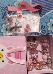 Cute Pink Hair Accessories Set
