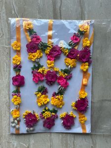 Haldi Ceremony artifical flower bridal set