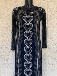 Sequined Black Gown