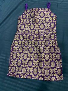 Purple &amp; Gold Brocade Pants