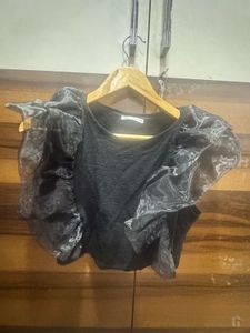 Chic Zara Black Crop Top
