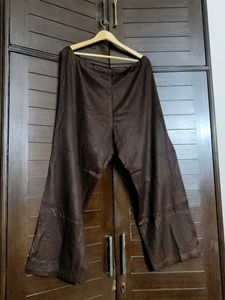 Women  Brown &amp; Blue Winter Wool Kurta Set