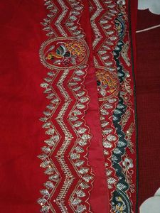 Saree Red Ready-made Blouse