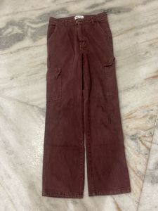 Zara  Brown faded jeans