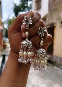 Floral Jhumka Earrings