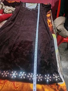 Unused Party Wear Printed Velvet Kurta bottom