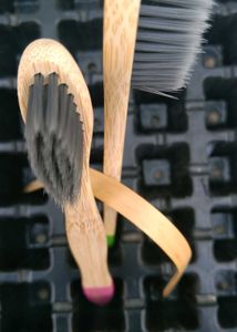 Bamboo Toothbrushes (2) , Tounge cleaner (1)