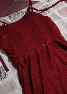 Elegant Red Maxi Dress with padding inside