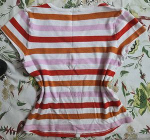 United Colors of Benetton Striped Button-Up Top