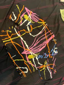 Abstract Print Crop Top