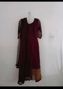 Kurti set with net dupatta