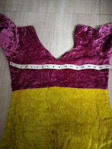 Velvet Sequence Handwork Kurti