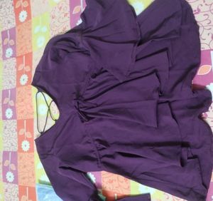 Purple Bell Sleeve Top