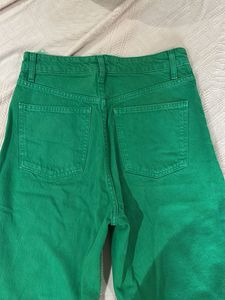Zara Green Denim Jeans