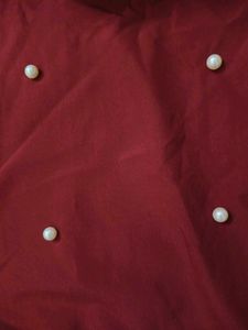 Pearl Embellished Goddess Flared Sleeved Top