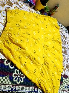 Yellow Patterned Skirt