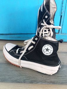 Black High Top Platform Sneakers