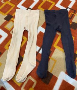 Girls' Stockings - Beige and Black