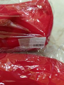 Mac Bride Hot Red Vanity Leather Bag..