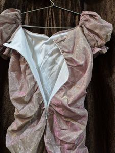 Sparkly Ruched Bodycon Mini Dress