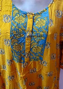 xxl a-line yellow  kurta
