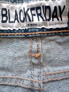Black Friday Stone-Washed Blue Denim Women&#39;s Boot