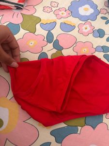 Red Briefs, Waist-28 Strechable