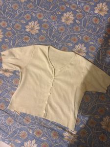 Cute Button-Down Crop Top