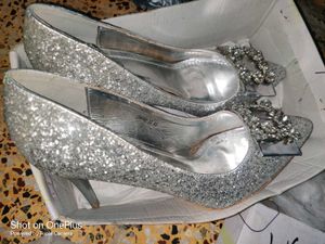 Sparkling Silver Heels