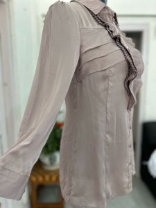 Ruffled Front Button Down
