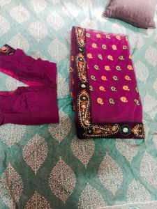 Purple 💜 Half Net Saree
