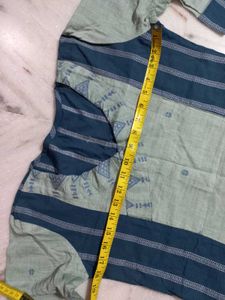 Blue &amp; Green Striped Kurti