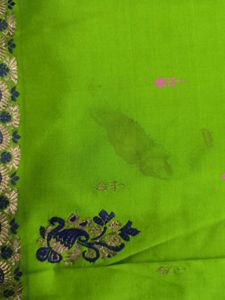 Vintage Pure Silk Saree Pink &amp; Green