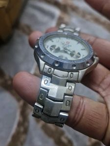 not working  Swiss Time Silver Watch