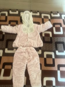 Party Wear Woollen Huddiee Suit For Baby Gir
