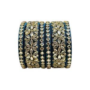 Elegant Kundan Bangle Set