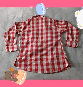 Cute Chex Red &amp; White Shirt 🍒