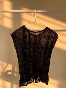 Sheer Lacey Black Top