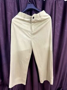 Beige Cropped Pants
