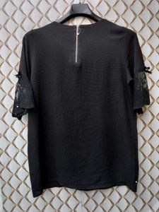 New With Tag Cute Black Korean Beads Top