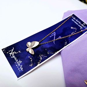 Butterfly Rose gold Pendant Necklace