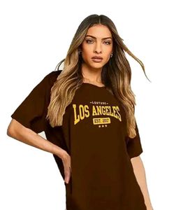 brown oversized tee