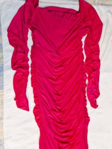 Super Flattering Ribbed SlitBodycon In Blush Pink?