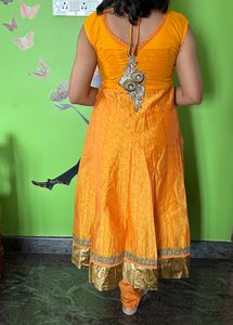 Orange Anarkali Suit